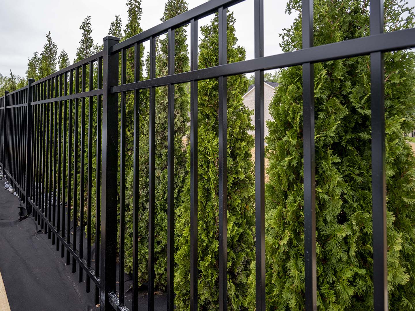Photo of an Indiana aluminum fence