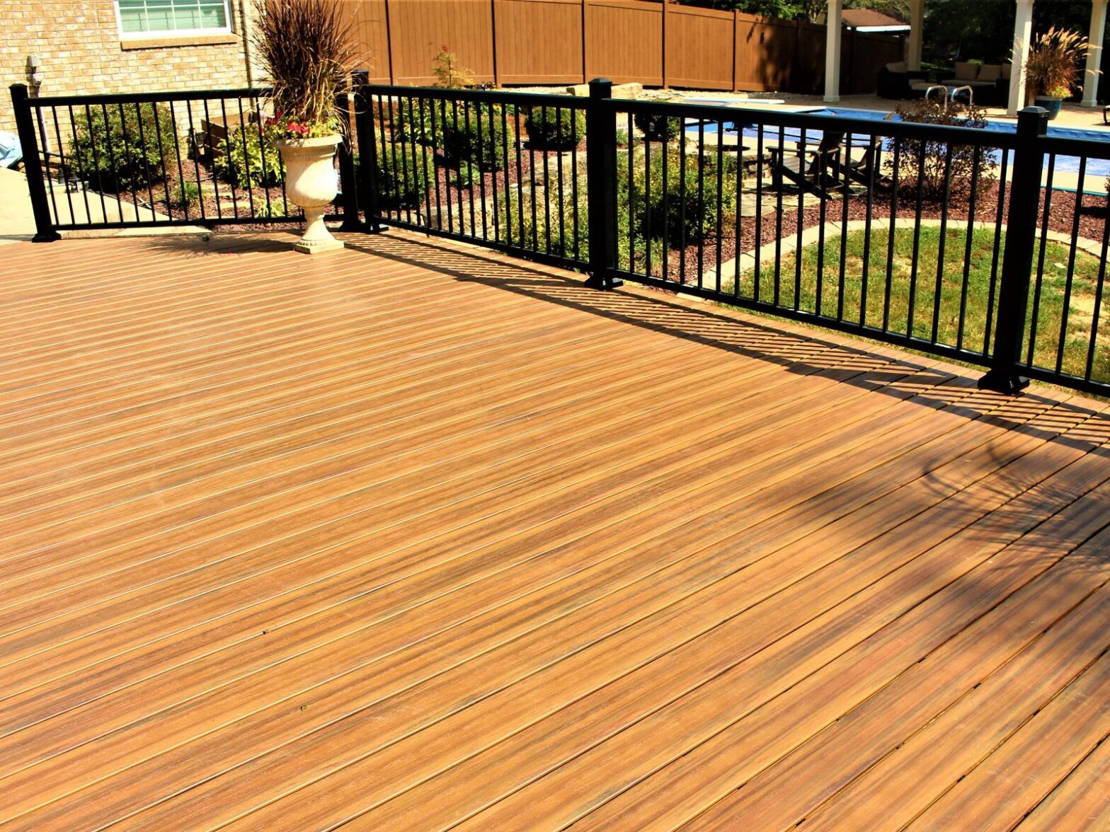 Photo of a deck from an Indiana fencing contractor