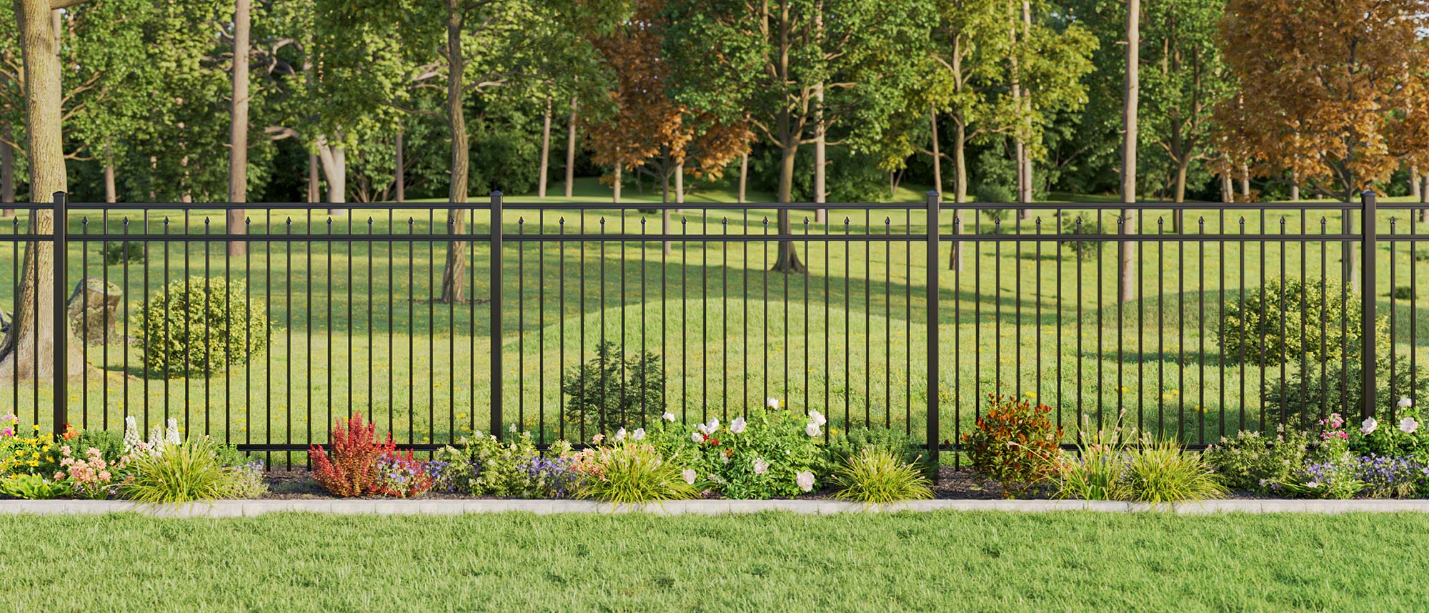 Evansville Indiana Aluminum Security Fence - Amethyst Style