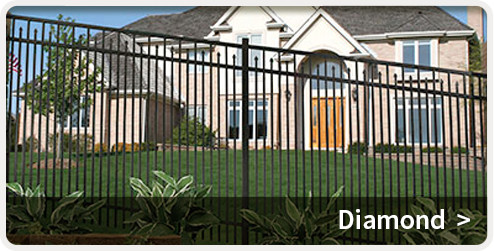 Indiana Aluminum Security Fence - Diamond Style