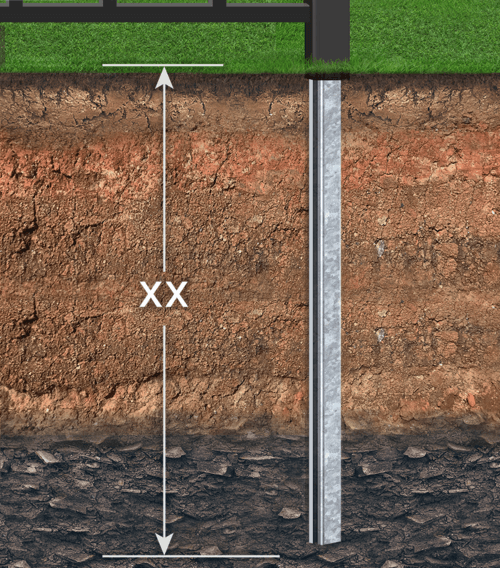 Aluminum fence post - I-post foundation