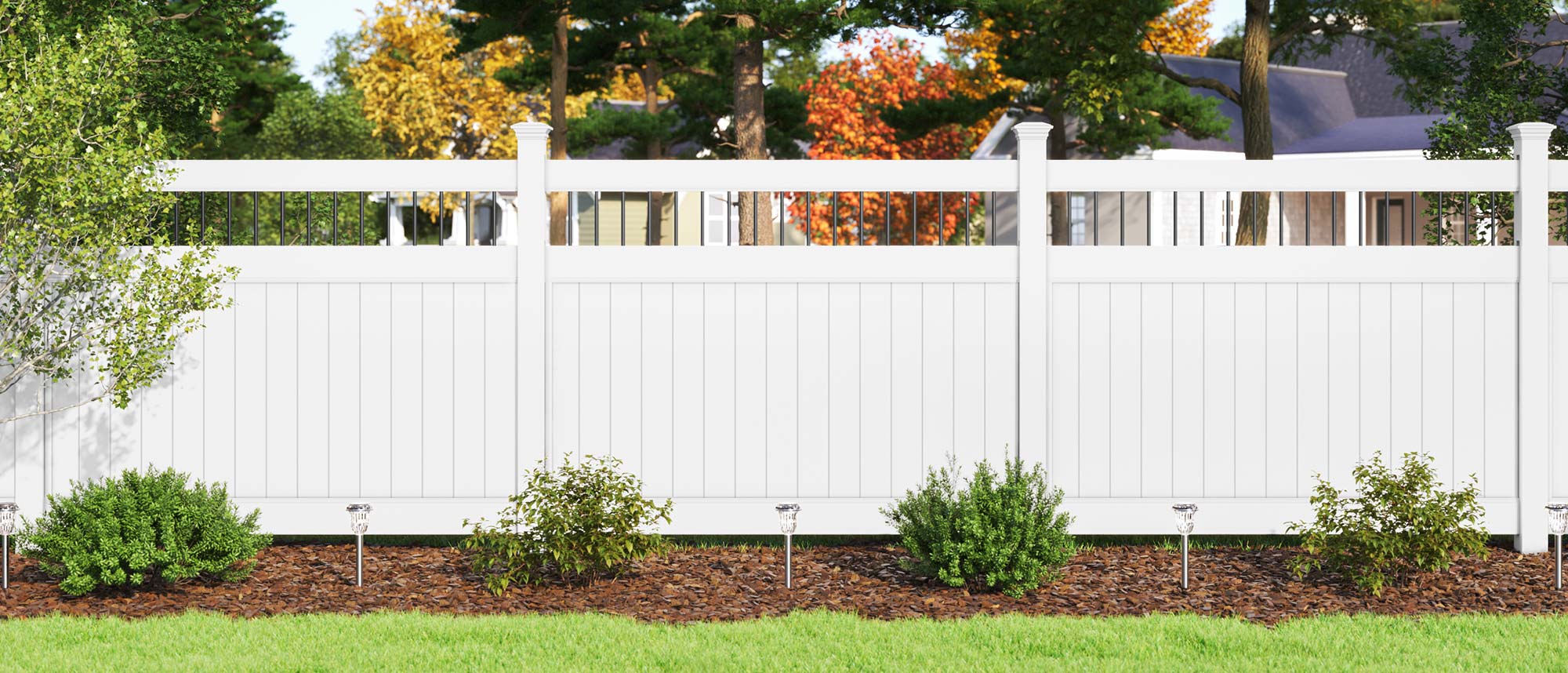 Evansville Indiana Vinyl Security Fence - Persimmon Style