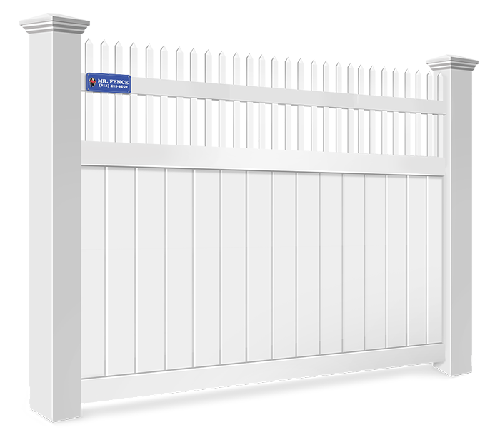 Moonstone Style Vinyl Fence in Evansville Indiana