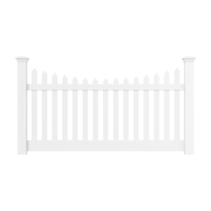 Primrose Scallop Style Vinyl Fence Intallation in Evansville Indiana